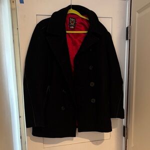 Schott Men's Dark Peacoat with Vibrant Lining - size 44